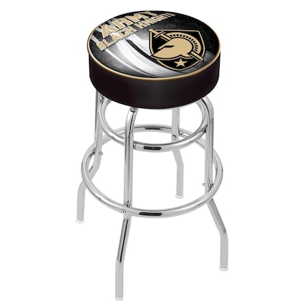 Holland Bar Stool Co 30" US Military Acad ARMY Cushion Seat, 2-Ring Chrome Swivel Bar Stool L7C130USMilA-D2